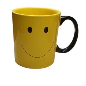 Burton Yellow Smiley Face Mug with Black Handle